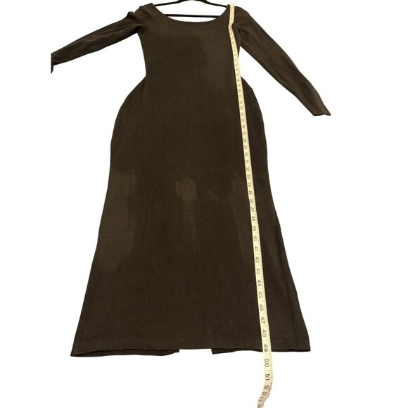 Vintage Betsey Johnson 90s Y2K Black Scoop Neck Stretchy Maxi Dress Size M - Picture 8 of 8